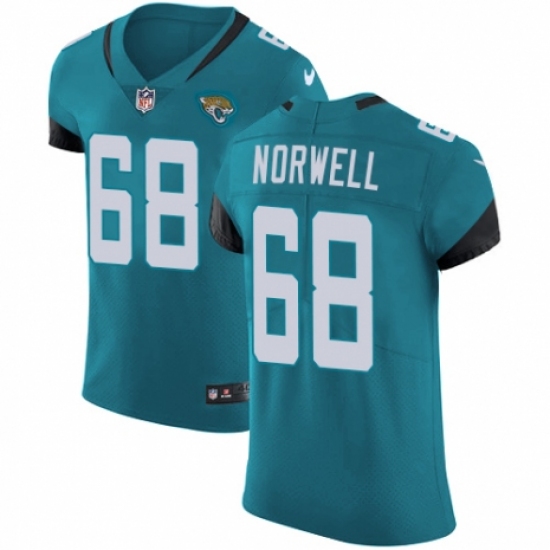 Men's Nike Jacksonville Jaguars 68 Andrew Norwell Black Alternate Vapor Untouchable Elite Player NFL Jersey