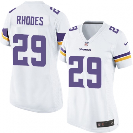 Women's Nike Minnesota Vikings 29 Xavier Rhodes Game White NFL Jersey