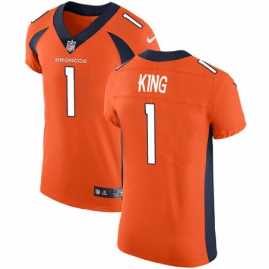 Men's Nike Denver Broncos 1 Marquette King Orange Team Color Vapor Untouchable Elite Player NFL Jersey