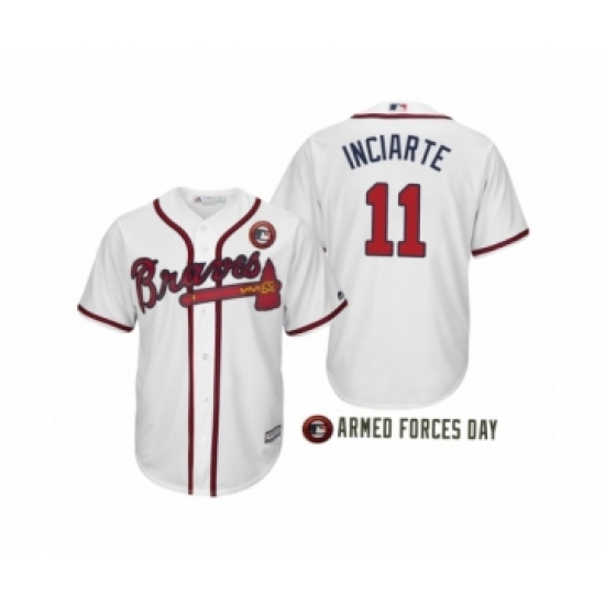 Youth 2019 Armed Forces Day 11 Ender Inciarte Atlanta Braves White Jersey