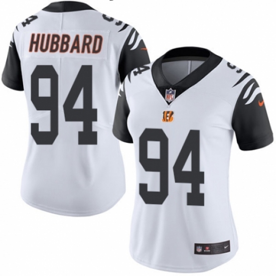 Women's Nike Cincinnati Bengals 94 Sam Hubbard Limited White Rush Vapor Untouchable NFL Jersey