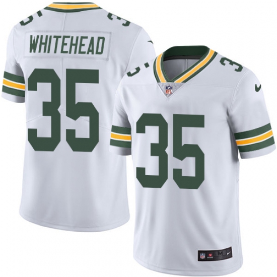 Men's Nike Green Bay Packers 35 Jermaine Whitehead White Vapor Untouchable Limited Player NFL Jersey