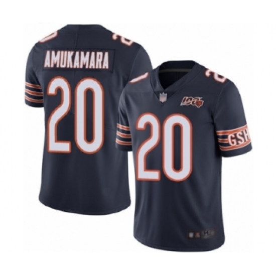 Men's Chicago Bears 20 Prince Amukamara Navy Blue Team Color 100th Season Limited Football Jersey
