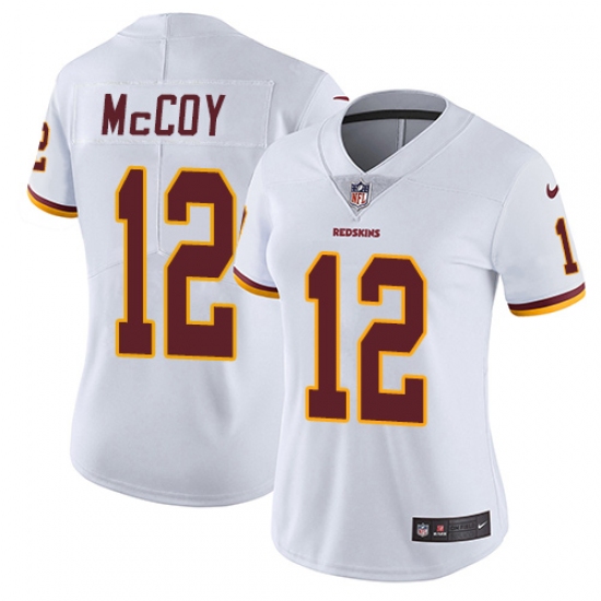 Women's Nike Washington Redskins 12 Colt McCoy White Vapor Untouchable Limited Player NFL Jersey