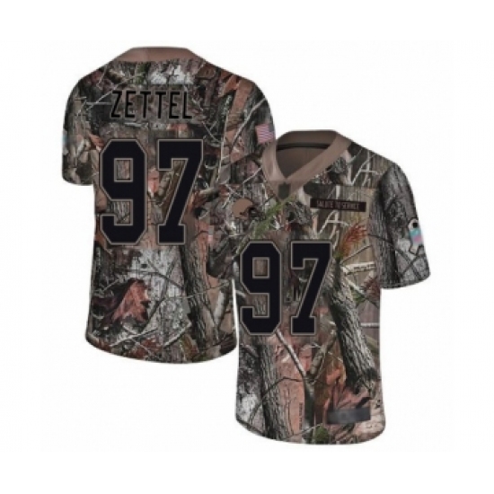 Men's Cleveland Browns 97 Anthony Zettel Limited Camo Rush Realtree Football Jersey