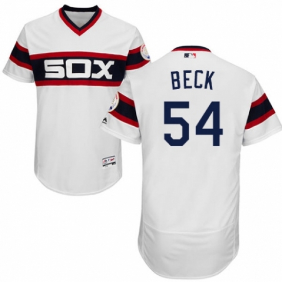 Men's Majestic Chicago White Sox 54 Chris Beck White Alternate Flex Base Authentic Collection MLB Jersey
