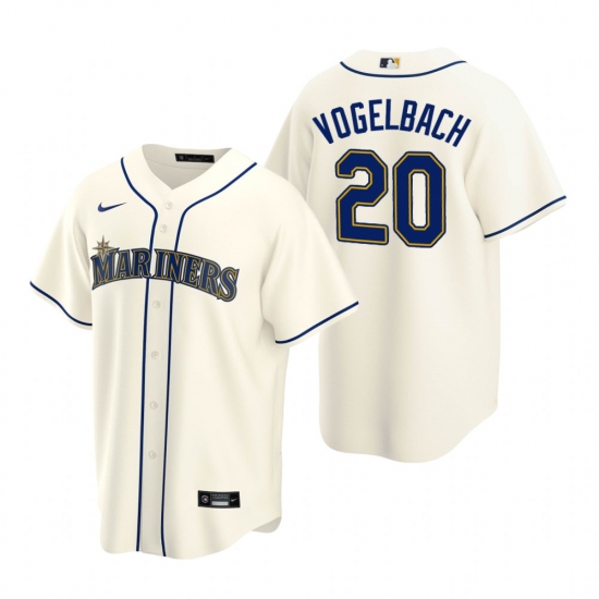 Men's Nike Seattle Mariners 20 Daniel Vogelbach Cream Alternate Stitched Baseball Jersey