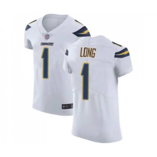 Men's Los Angeles Chargers 1 Ty Long White Vapor Untouchable Elite Player Football Jersey