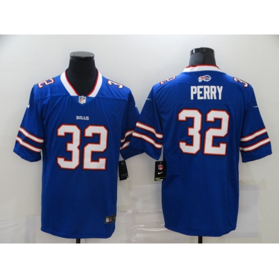 Men's Nike Buffalo Bills 32 Senorise Perry NFL Limited Blue Jersey