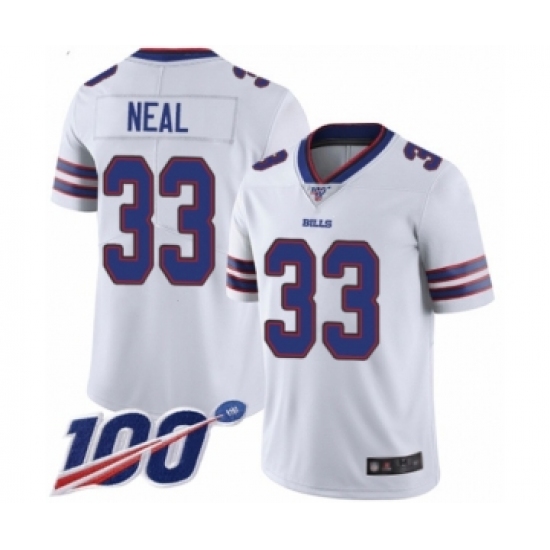 Youth Buffalo Bills 33 Siran Neal White Vapor Untouchable Limited Player 100th Season Football Jersey