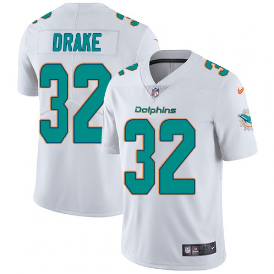 Men's Nike Miami Dolphins 32 Kenyan Drake White Vapor Untouchable Limited Player NFL Jersey