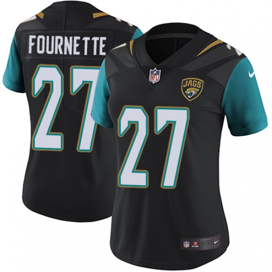 Women's Nike Jacksonville Jaguars 27 Leonard Fournette Elite Black Alternate NFL Jersey