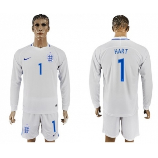 England 1 Hart Home Long Sleeves Soccer Country Jersey