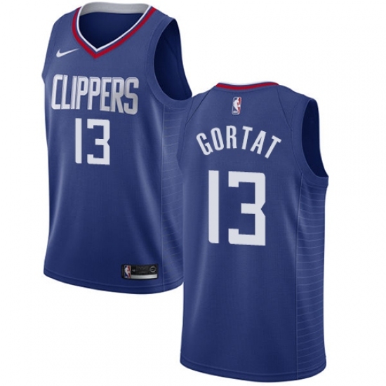 Men's Nike Los Angeles Clippers 13 Marcin Gortat Swingman Blue NBA Jersey - Icon Edition