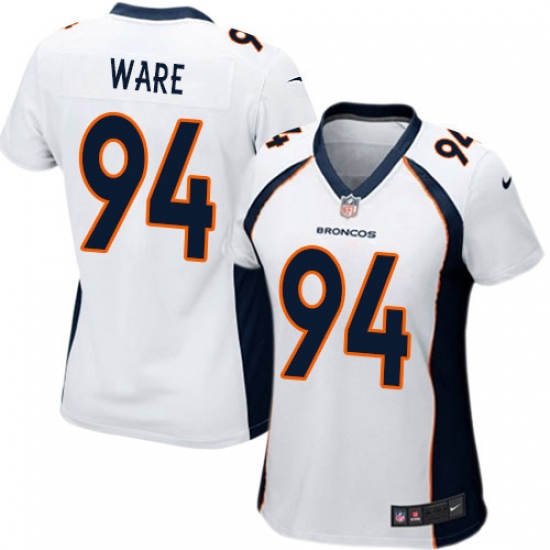 Women's Nike Denver Broncos 94 DeMarcus Ware Game White NFL Jersey