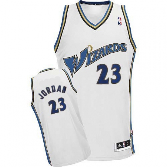 Men's Adidas Washington Wizards 23 Michael Jordan Authentic White NBA Jersey