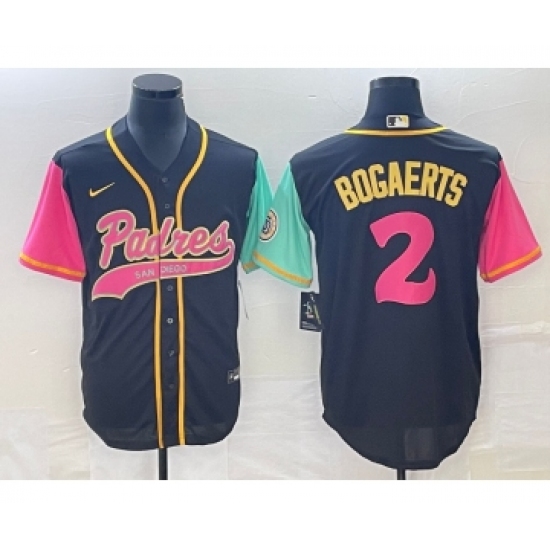Men's San Diego Padres 2 Xander Bogaerts Brack NEW 2023 City Connect Cool Base Stitched Jersey