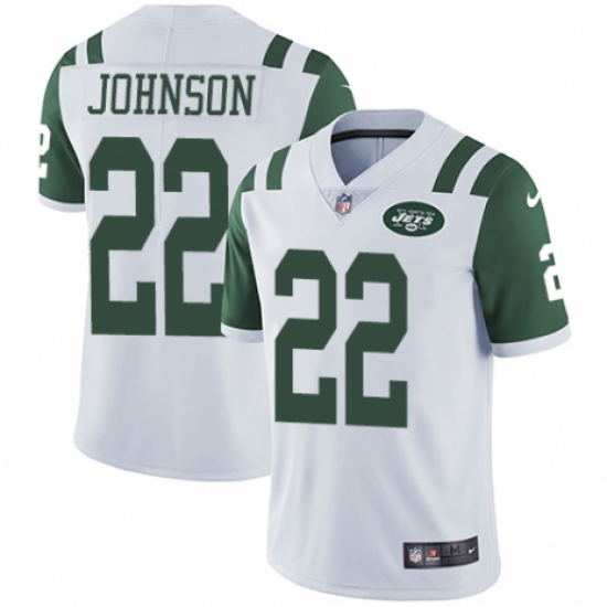 Women's Nike New York Jets 22 Trumaine Johnson White Vapor Untouchable Elite Player NFL Jersey