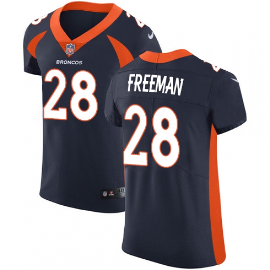 Men's Nike Denver Broncos 28 Royce Freeman Navy Blue Alternate Vapor Untouchable Elite Player NFL Jersey