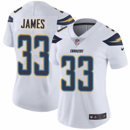 Women's Nike Los Angeles Chargers 33 Derwin James White Vapor Untouchable Limited Player NFL Jersey