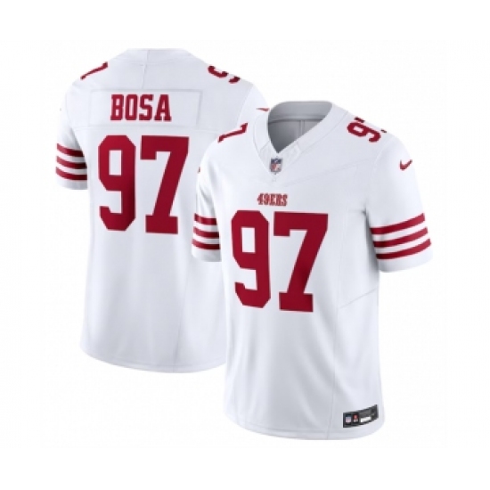 Men's Nike San Francisco 49ers 97 Nick Bosa White 2023 F.U.S.E. Vapor Untouchable Limited Stitched Football Jersey