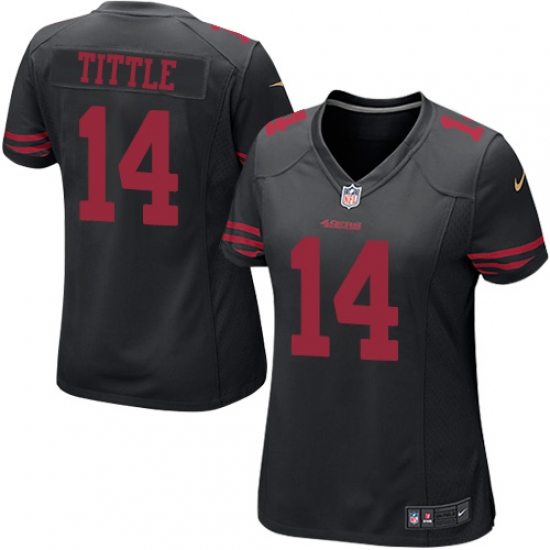 Women's Nike San Francisco 49ers 14 Y.A. Tittle Game Black NFL Jersey