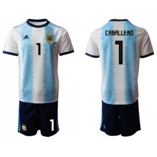 Argentina 1 Caballero Home Soccer Country Jersey
