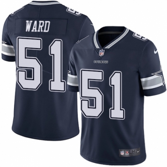 Youth Nike Dallas Cowboys 51 Jihad Ward Navy Blue Team Color Vapor Untouchable Limited Player NFL Jersey