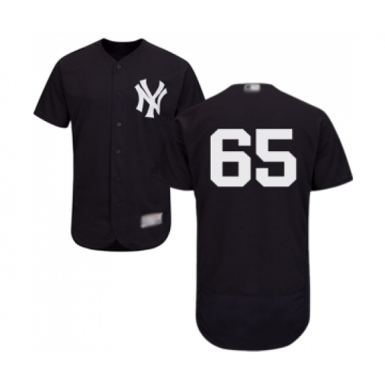 Men's New York Yankees 65 James Paxton Navy Blue Alternate Flex Base Authentic Collection Baseball Jersey