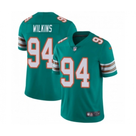 Men's Nike Miami Dolphins 94 Christian Wilkins limited Green Vapor Untouchable Jersey