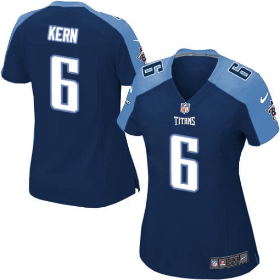 Women's Nike Tennessee Titans 6 Brett Kern Game Navy Blue Alternate NFL Jersey