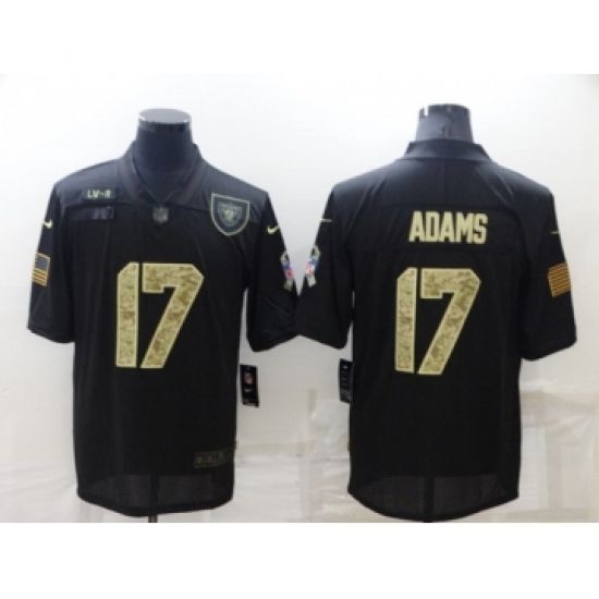 Men's Las Vegas Raiders 17 Davante Adams Black Camo Salute To Service Limited Stitched Jersey
