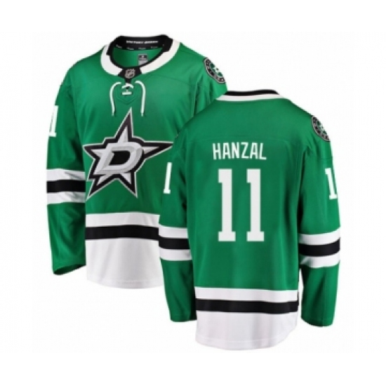 Youth Dallas Stars 11 Martin Hanzal Authentic Green Home Fanatics Branded Breakaway NHL Jersey