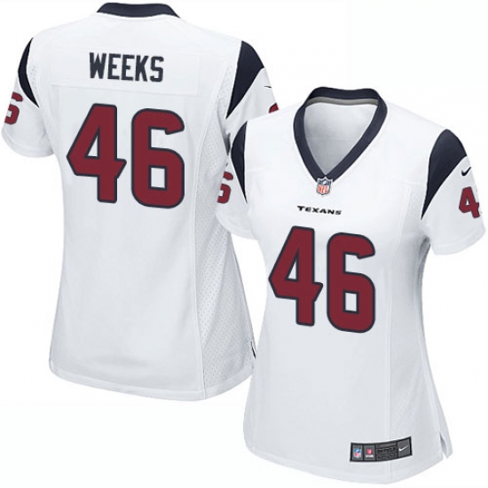 Women's Nike Houston Texans 46 Jon Weeks Game White NFL Jersey