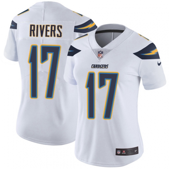 Women's Nike Los Angeles Chargers 17 Philip Rivers White Vapor Untouchable Limited Player NFL Jersey