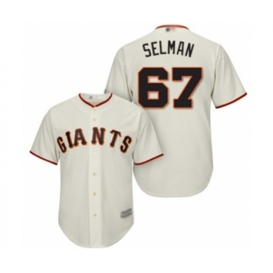 Youth San Francisco Giants 67 Sam Selman Authentic Cream Home Cool Base Baseball Player Jersey
