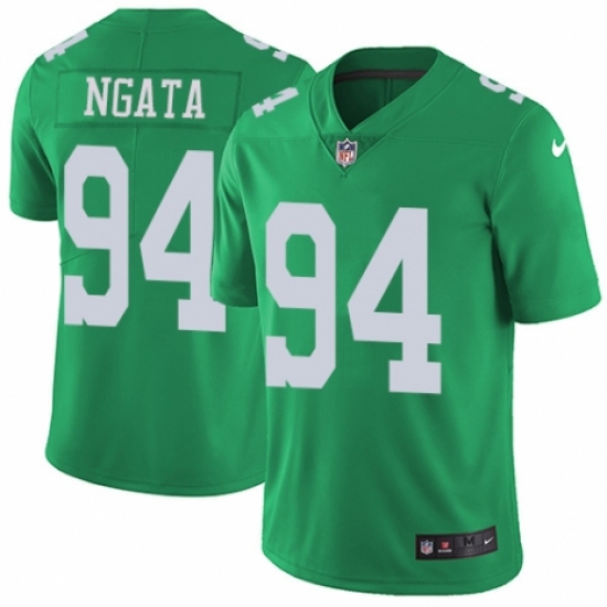 Youth Nike Philadelphia Eagles 94 Haloti Ngata Limited Green Rush Vapor Untouchable NFL Jersey