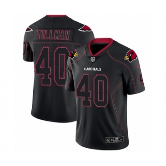 Men's Nike Arizona Cardinals 40 Pat Tillman Limited Lights Out Black Rush NFL Jersey