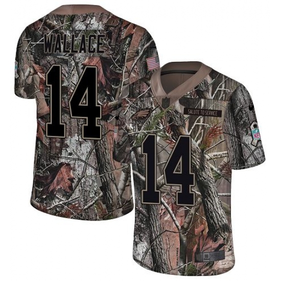 Youth Nike Philadelphia Eagles 14 Mike Wallace Camo Rush Realtree Limited NFL Jersey