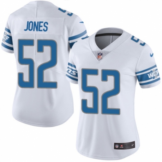 Women's Nike Detroit Lions 52 Christian Jones White Vapor Untouchable Limited Player NFL Jersey