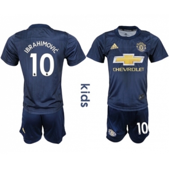 Manchester United 10 Ibrahimovic Third Kid Soccer Club Jersey