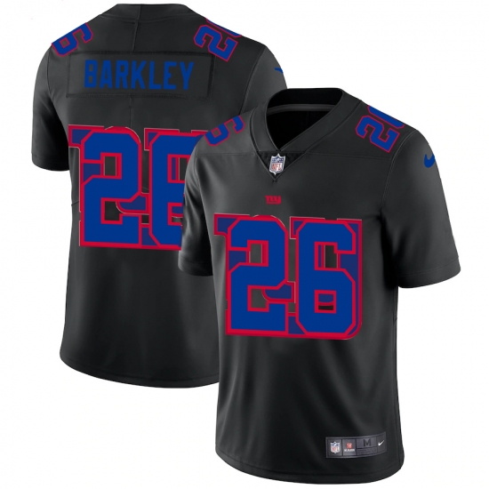 Men's New York Giants 26 Saquon Barkley Black Nike Black Shadow Edition Limited Jersey