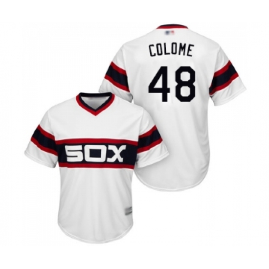 Youth Chicago White Sox 48 Alex Colome Replica White 2013 Alternate Home Cool Base Baseball Jersey