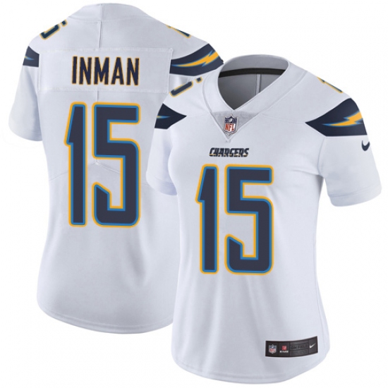 Women's Nike Los Angeles Chargers 15 Dontrelle Inman Elite White NFL Jersey