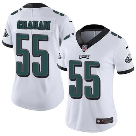 Women's Nike Philadelphia Eagles 55 Brandon Graham White Vapor Untouchable Limited Player NFL Jersey