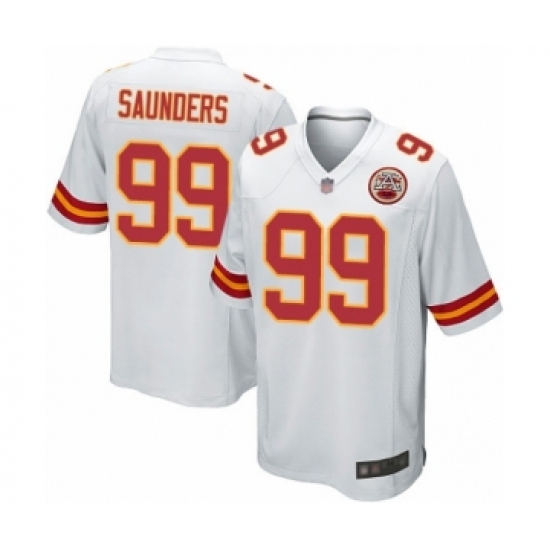 Men's Kansas City Chiefs 99 Khalen Saunders Game White Football Jersey