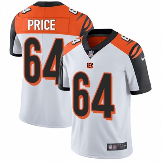 Men's Nike Cincinnati Bengals 64 Billy Price White Vapor Untouchable Limited Player NFL Jersey