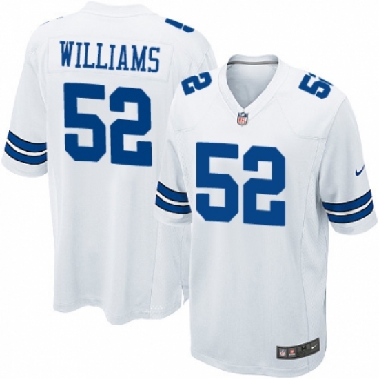 Men's Nike Dallas Cowboys 52 Connor Williams Game White NFL Jersey