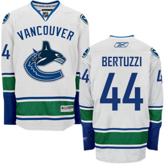 Youth Reebok Vancouver Canucks 44 Todd Bertuzzi Authentic White Away NHL Jersey