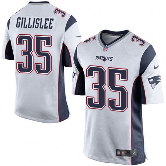 Men's Nike New England Patriots 35 Mike Gillislee Game White NFL Jersey